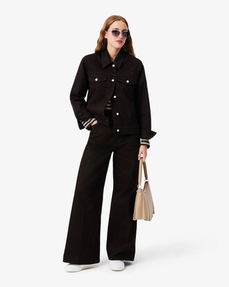 Slim Fit-Jacke aus Denim mit Kn&ouml;pfen