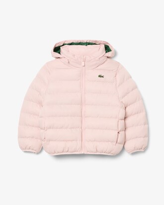 Unisex-Puffer-Jacke mit Fleece-Futter-Kapuze