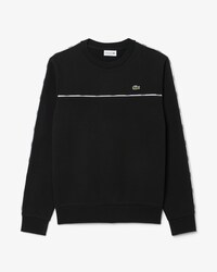 Fleece-Sweatshirt mit Logo-Einfassung