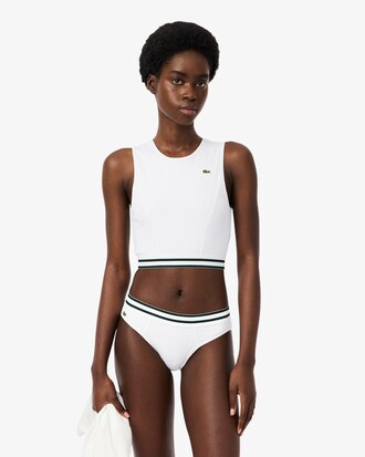 Stretch-Bralette aus Baumwoll-Rippstrick