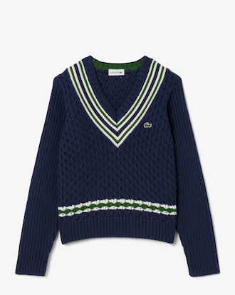 Ärmelloser Pullover aus Baumwolle mit V-Ausschnitt