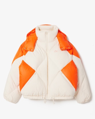 Kurze Oversized-Puffer-Jacke mit Kapuze