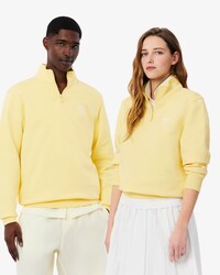 Sweatshirt mit Reißverschluss, hohem Kragen und Print