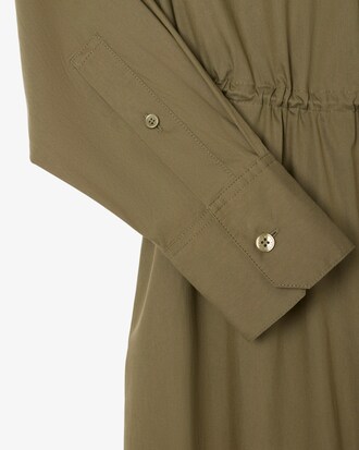 Oversized-Shirt-Kleid aus Baumwolle mit Reißverschluss vorn