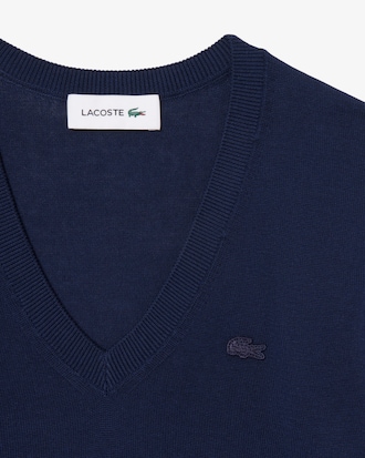Nahtloser Pullover mit V-Ausschnitt