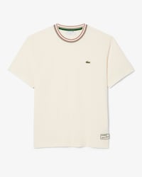 T-Shirt mit gestreiftem Ausschnitt, hergestellt in Frankreich