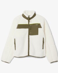 Colorblock-Jacke aus Sherpa-Fleece