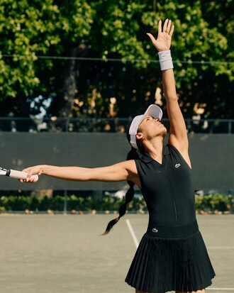 &Auml;rmelloses Tennis-Polohemd aus Stretch-Strick