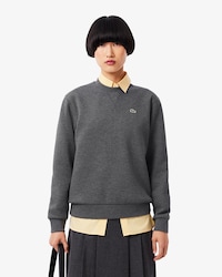 Relaxed Fit-Sweatshirt aus Piqu&eacute; mit Rundhalsausschnitt