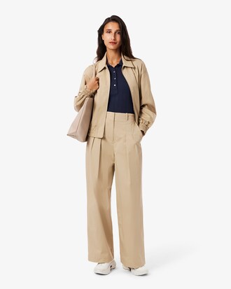 Slim Fit-Polohemd L.12.D aus Pointelle-Spitze