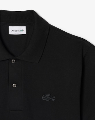 Classic Fit-Polohemd mit Krokodil in Metalloptik
