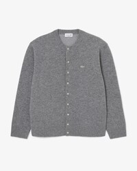 Cardigan aus Wollfilz mit Rundhalsausschnitt
