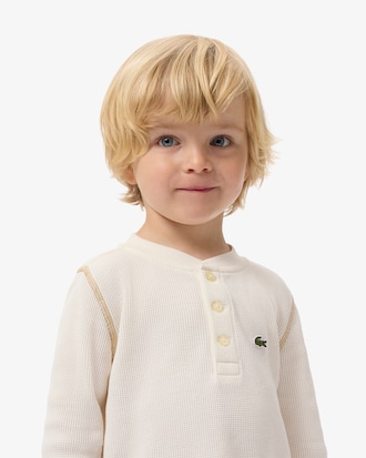 Henley-T-Shirt aus Waffelstrick