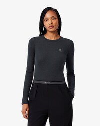 Slim Fit-T-Shirt aus gerippter Baumwolle