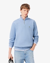 Sweatshirt aus Interlock mit hohem Kragen und Rei&szlig;verschluss