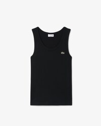 Slim Fit-Tr&auml;gerhemd aus Baumwollrippstrick