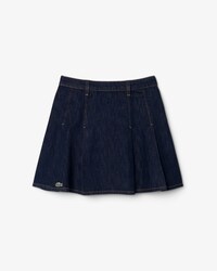 Kurzer Faltenrock aus Denim
