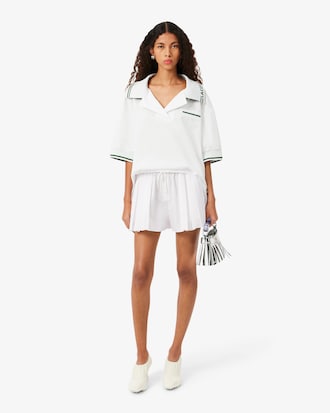 Shorts Runway aus Popeline mit Falten