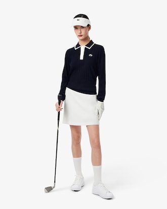 Dehnbarer Golf-Pullover mit Polokragen