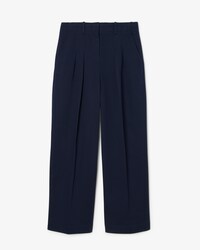 Weite Chinohose aus Stretch-Gabardine