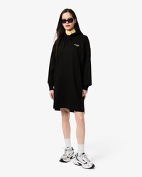 Oversized-Sweatshirt-Kleid aus Fleece