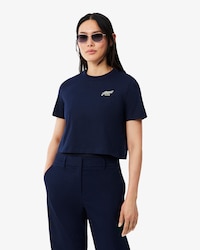 Relaxed Fit-T-Shirt aus Baumwolle mit Badge-Akzent