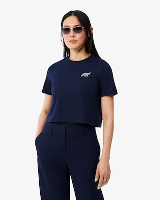 Relaxed Fit-T-Shirt aus Baumwolle mit Badge-Akzent