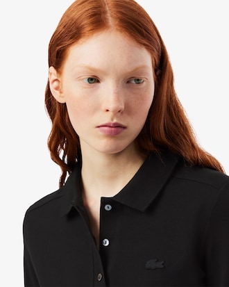 Slim Fit-Polohemd L.12.D aus dehnbarem Mini Piqu&eacute;