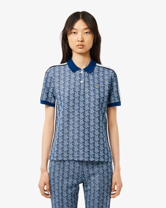 Slim Fit-Polohemd mit Monogramm aus Jacquard