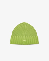 Gerippte Beanie aus Baumwolle mit Washed-Effekt