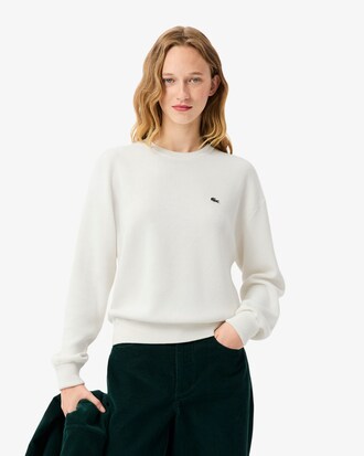 Relaxed Fit-Pullover aus Baumwolle mit Rundhalsausschnitt