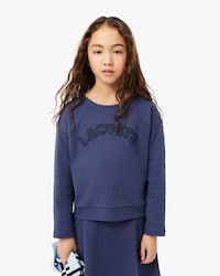 T-Shirt aus Baumwolle mit Branding und langen Ärmeln