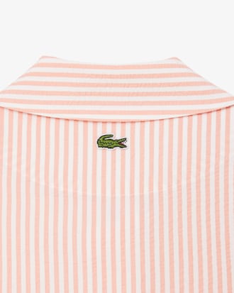 Jacke aus gestreiftem Seersucker