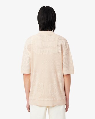 Hemd aus Jacquard mit Strickmotiven und kurzen &Auml;rmeln