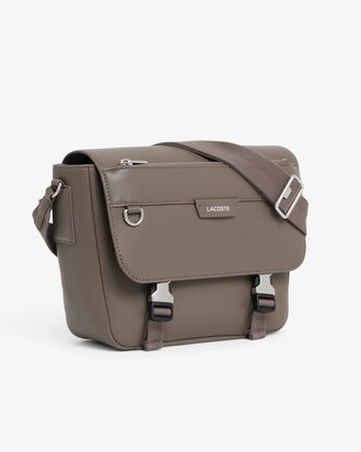 Umh&auml;ngetasche Ossian aus Leder mit Klappverschluss