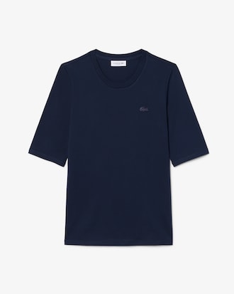 T-Shirt aus weicher Baumwolle mit Dreiviertel&auml;rmeln