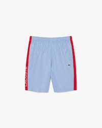 Sportshorts aus Diamant-Taft mit Streifenakzent