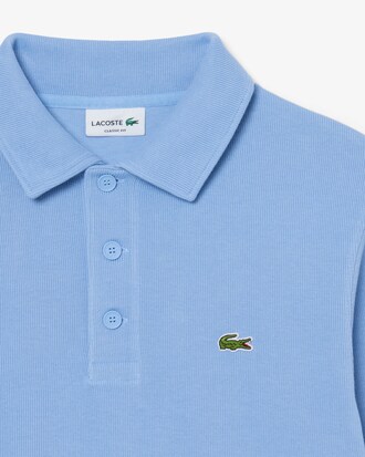 Rippstrick-Sweatshirt aus Baumwolle mit Polokragen