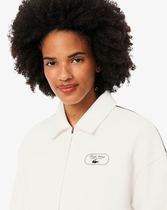 Sweatshirt Tennis Heritage mit Badge und Rei&szlig;verschluss