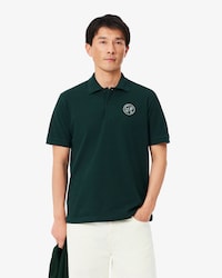 Classic Fit-Polohemd aus Petit Piqu&eacute; mit Badge-Akzent