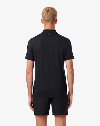 Tennis-Polohemd aus Jacquard mit Kroko-Print und Ultra-Dry-Technologie