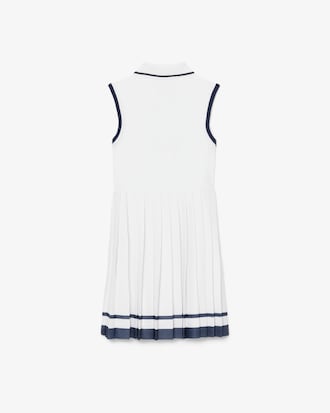 Polokleid aus Stretch-Piqué mit Falten