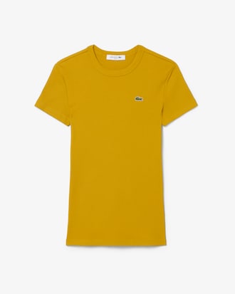 Slim Fit-T-Shirt aus gerippter Baumwolle