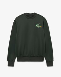 Sweatshirt Runway aus Satin mit blumigem Krokodil