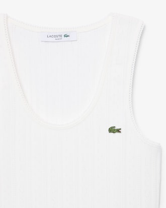 Slim Fit-Tanktop aus Pointelle-Spitze