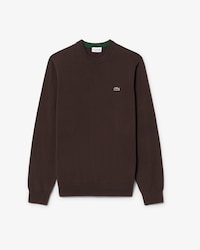 Einfarbiger Pullover aus Baumwolle mit Rundhalsausschnitt