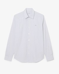 Slim Fit-Hemd aus gestreifter Stretch-Popeline