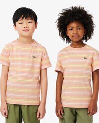 T-Shirt aus Baumwolle mit Kontraststreifen