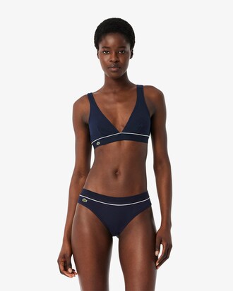 Triangel-Bralette aus gerippter Baumwolle