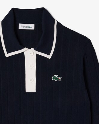 Dehnbarer Golf-Pullover mit Polokragen